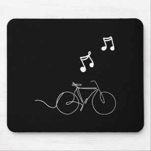 Fahrrad-Linienkunst mit Musik Lustiges Unisex-Desi Mousepad