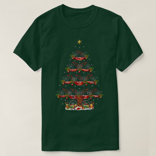 Fahrrad Lover Xmas Matching Santa Bicycle Christma T-Shirt (Design vorne)