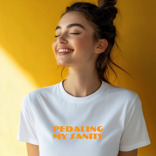 Fahrrad Mädchen Ironie orange Tri-Blend Shirt (Von Creator hochgeladen)