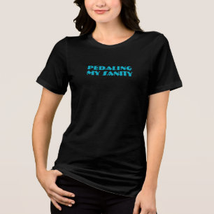 Fahrrad Mädchen Ironie türkis Tri-Blend Shirt