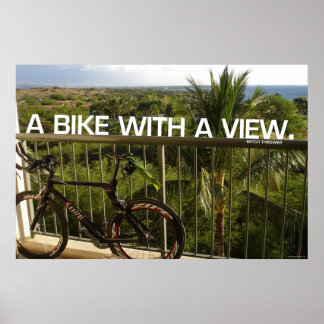 Fahrrad mit Aussicht Poster