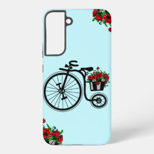 Fahrrad mit Blumen Geschenk Samsung Galaxy Case Hülle