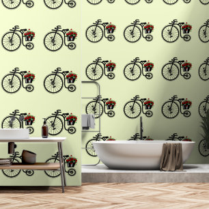 Fahrrad mit Blumen Tapete