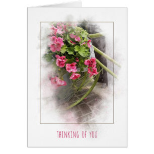 Fahrrad mit Geranien denken