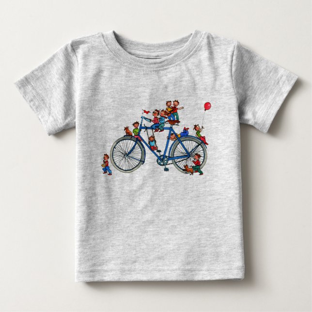 Fahrrad mit Kinderbaby Shirt (Vorderseite)