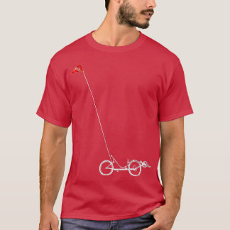 Fahrrad mit Sicherheitsflagge T-Shirt
