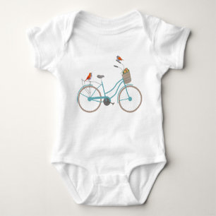 Fahrrad mit Vögeln Baby Strampler