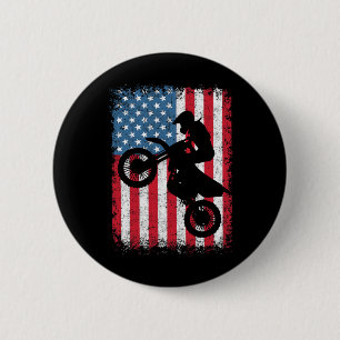 Fahrrad Motocross-Fahrer Amerikanische Flagge 4. J Button