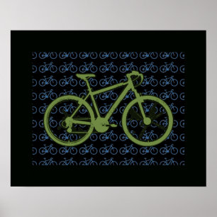 Fahrrad nach coolem Muster Poster