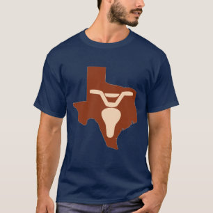 Fahrrad-Ochse und Texas-Silhouette T-Shirt