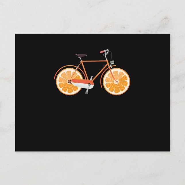 Fahrrad Orange Wheels Rad Rad Radfahren Gi Postkarte (Vorderseite)