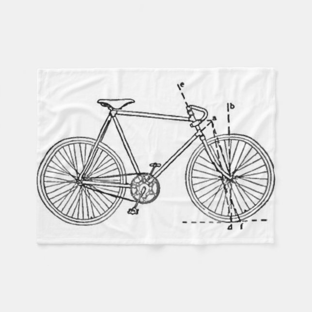 Fahrrad-Plan Fleecedecke (Vorderseite (Horizontal))
