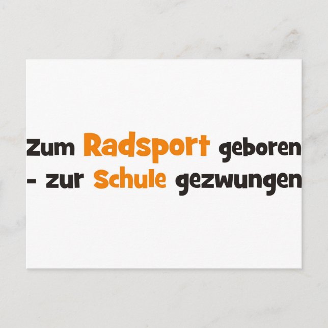 Fahrrad Postkarte (Vorderseite)