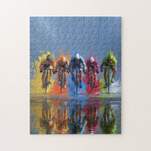 Fahrrad Puzzle Rennrad – Buntes Radsport Motiv
