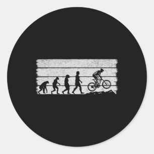 Fahrrad Radfahren Evolution Mountainbiken Radfahre Runder Aufkleber