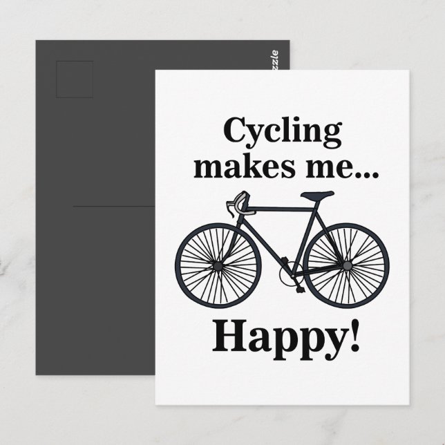 Fahrrad Radfahren Radeln Radfahrer Postkarte (Vorne/Hinten)