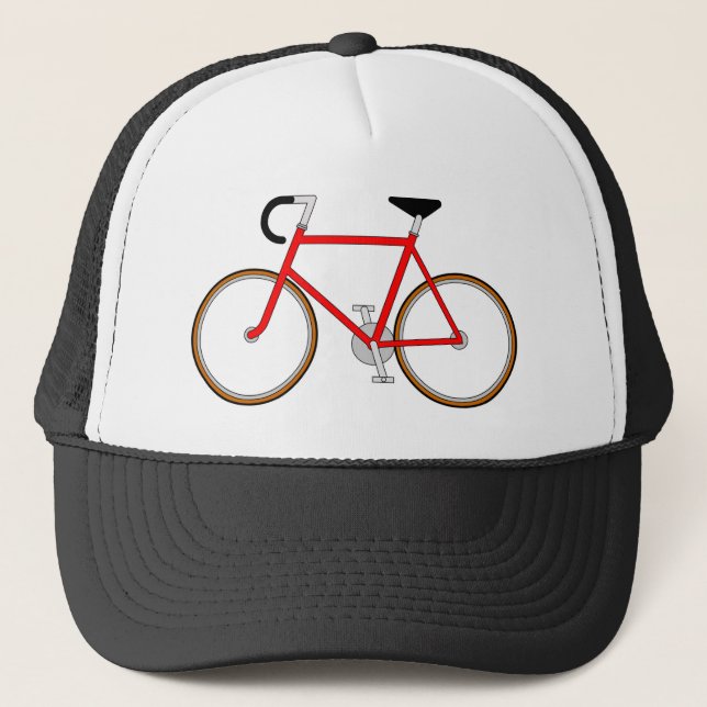 "Fahrrad" Radfahrer-Mütze Truckerkappe (Vorderseite)