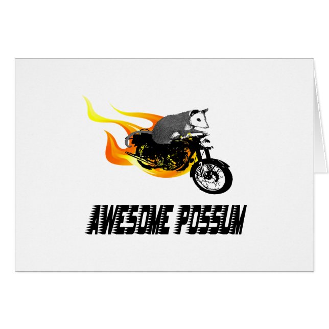 Fahrrad-Reiter-fantastisches Opossum (Vorderseite (Horizontal))