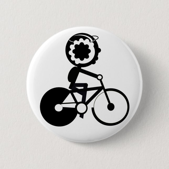 Fahrrad-Reiter-Knopf Button (Vorderseite)