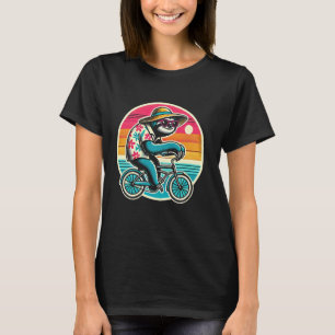 Fahrrad Retro Radfahren Faultier Radfahren T-Shirt