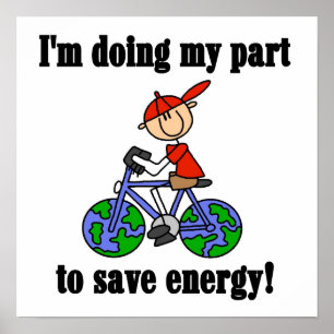 Fahrrad Rett Energie T - Shirt und Geschenke Poster