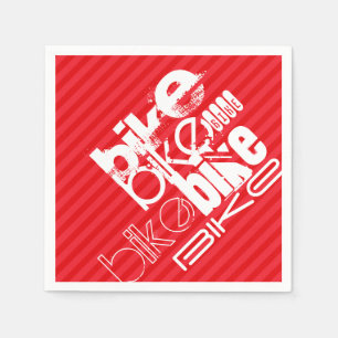 Fahrrad; Rote Streifen. Serviette