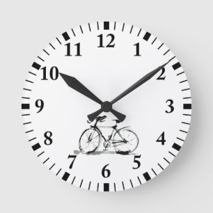 Fahrrad Runde Wanduhr