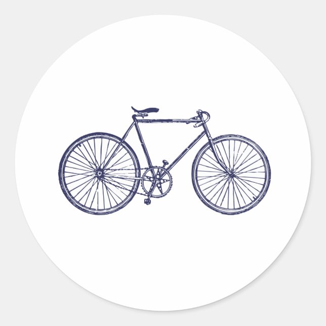 Fahrrad Runder Aufkleber (Vorderseite)