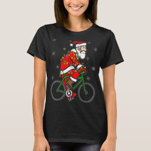 Fahrrad Santa Riding Radfahren Weihnachten T-Shirt