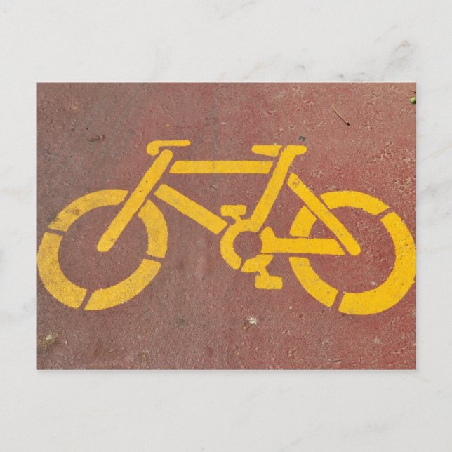 Fahrrad-Schablone Postkarte (Vorderseite)