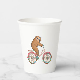 Fahrrad-Schlitten - Eine Niedliche Schlittenfahrt Pappbecher