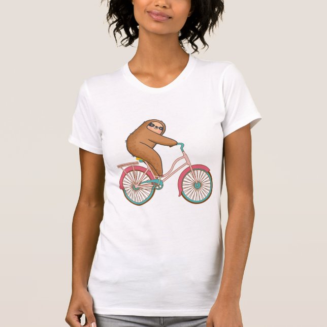 Fahrrad-Schlitten - Eine Niedliche Schlittenfahrt  T-Shirt (Vorderseite)