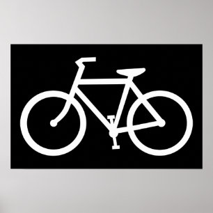 Fahrrad-Silhouette Poster