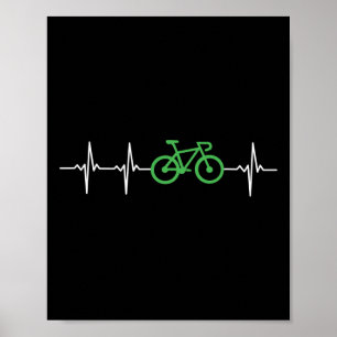 Fahrrad Sinusrhythmus Herzschlag Liebe Radfahren V Poster