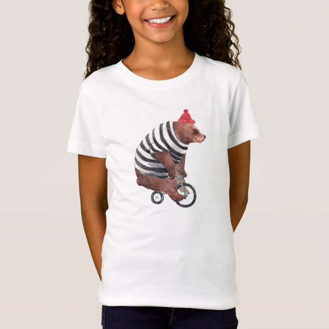 Fahrrad-Spaß-Bär T-Shirt (Vorderseite)