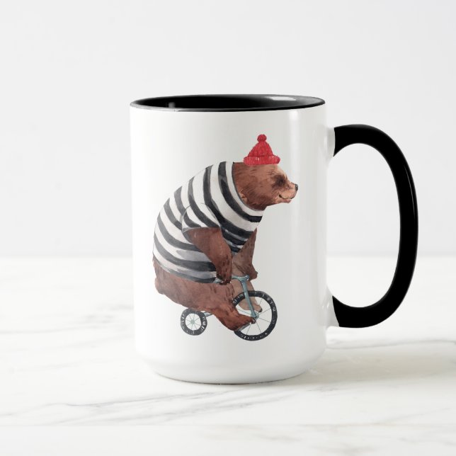 Fahrrad-Spaß-Bär Tasse (Rechts)
