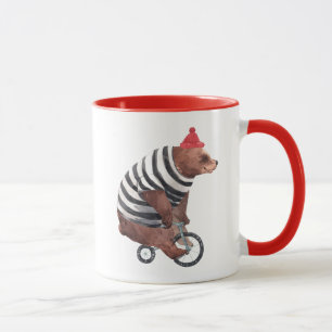 Fahrrad-Spaß-Bär Tasse