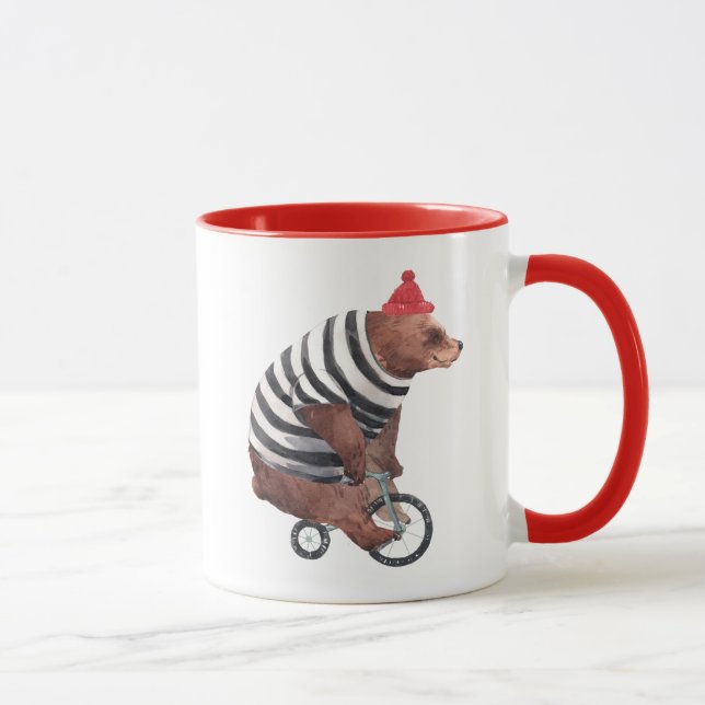 Fahrrad-Spaß-Bär Tasse (Rechts)