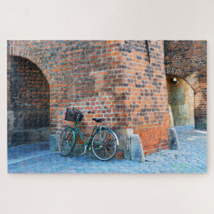 Fahrrad, St. Nicholas Church, Kopenhagen, Dänemark Puzzle