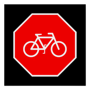 Fahrrad-Stopp Poster
