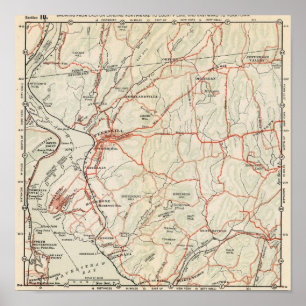 Fahrrad-Straßen in New York und in Connecticut 5 Poster