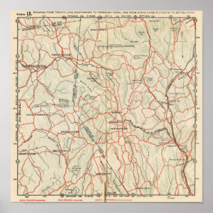 Fahrrad-Straßen in New York und in Connecticut 7 Poster