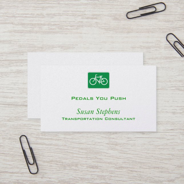 Fahrrad-Symbol Visitenkarte (Vorderseite/Rückseite Beispiel)