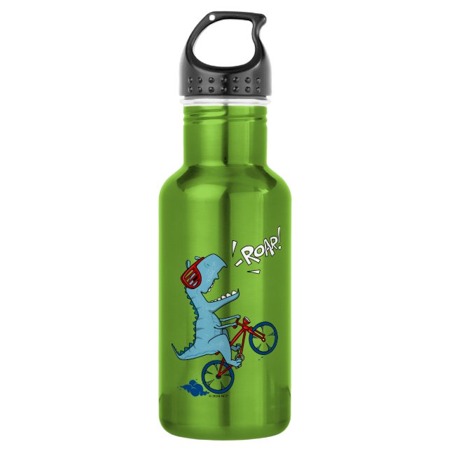 Fahrrad T-Rex Roar Edelstahlflasche (Vorderseite)