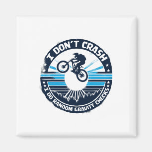 Fahrrad T-Shirt Ich stürze nicht Ich mache zufälli Magnet