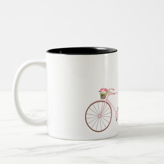 Fahrrad-Tandem-Tasse Zweifarbige Tasse (Links)
