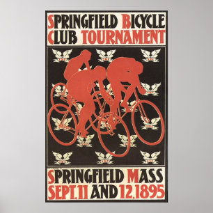 Fahrrad-Turnier 1895 Springfields Massachusetts Poster