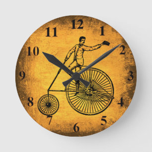 Fahrrad- und Fahrradmauer-Uhr Runde Wanduhr