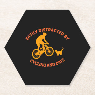 Fahrrad und Katze Untersetzer