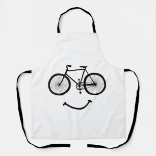 Fahrrad und Lächeln T-Shirt Fahrradfahren T-Shirt  Schürze